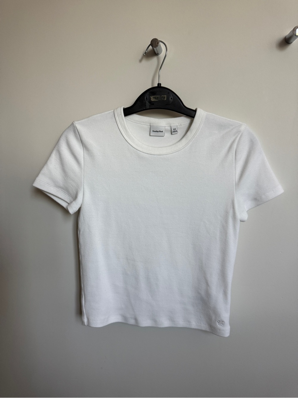 Aritzia Sunday Best BestHug Little Ribbed T-Shirt - White Crewneck Tee